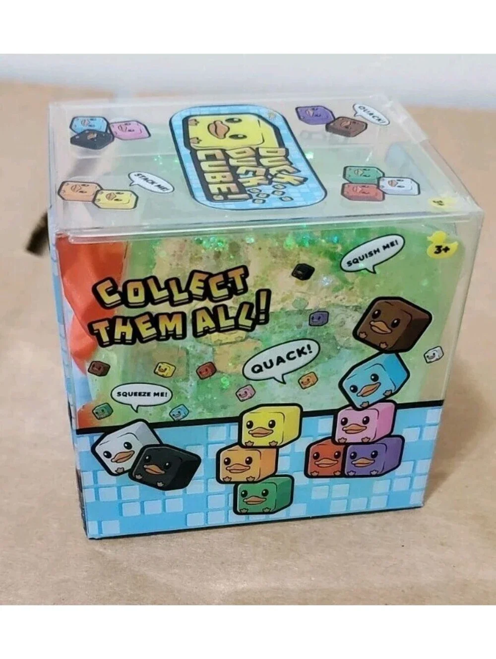 Yellow Duck Duck Cube Squishy Toy Viral Five Below Squishee Toy Tiktok Soft